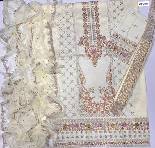 Charizma 3 PC EMBROIDERED LAWN