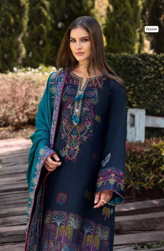 MUSHQ 3PC EMBROIDERED LAWN
