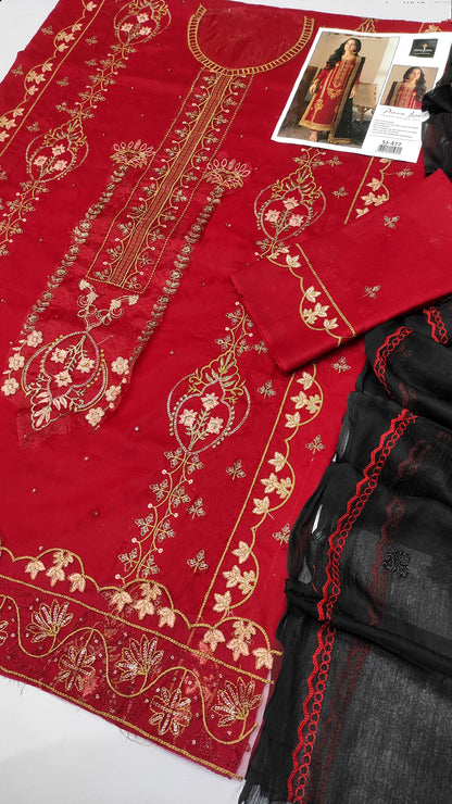 3 PC EMBROIDERED LAWN