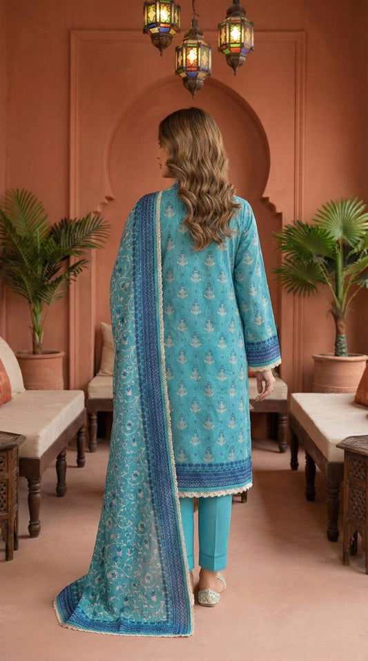 SHANZAY 3 PC PRINTED LAWN